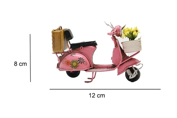 Dekoratif Metal Scooter Önü Sepetli ürün görseli 1