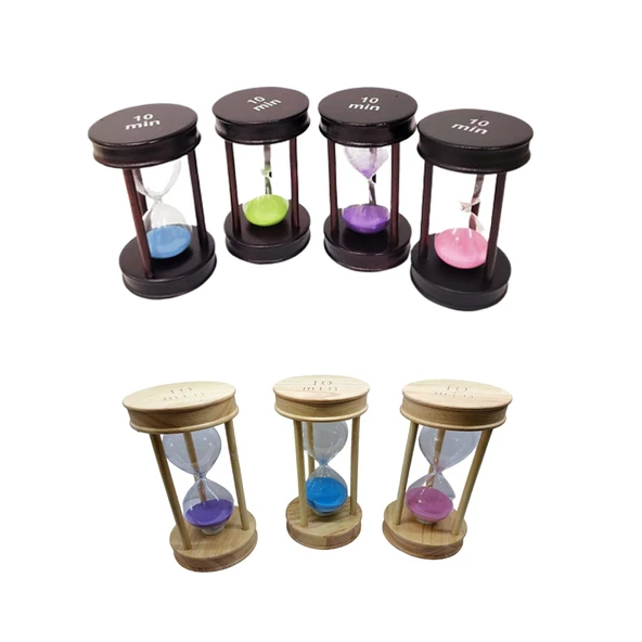 Dekoratif Ahşap 10 Dakika Kum Saati ürün görseli 1