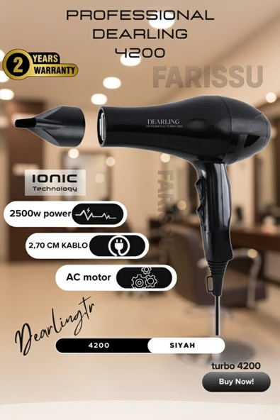 DEARLING 4200: Profesyonel Saç Kurutma Makinesi