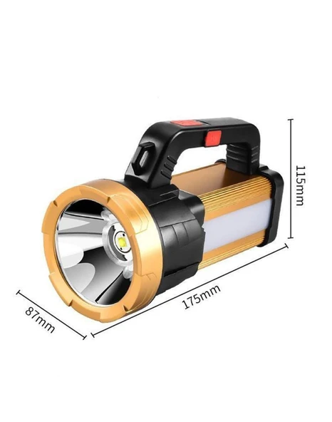6 Mod Şarjlı EL Feneri Projektör Tipi - Resim 2