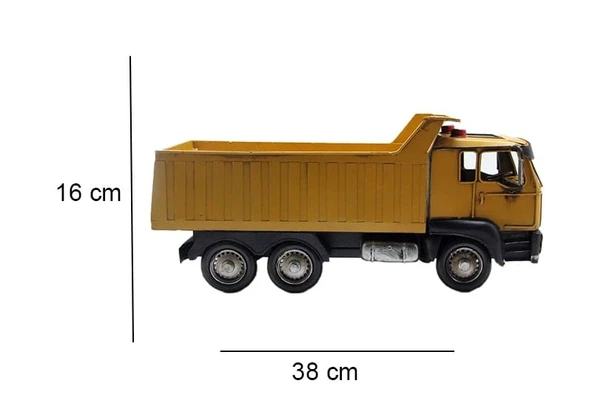 Dekoratif Metal Hafriyat Kamyonu - Resim 3