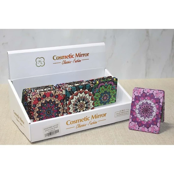 Taşlı El Aynası Dikdörtgen İnce ürün görseli