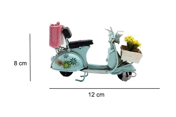 Dekoratif Metal Scooter Önü Sepetli ürün görseli 1