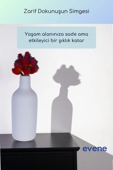 Vazo Küçük Vazo Masa Üstü Vazo Ev Dekorasyon Vazo Siyah Renk Model 71 - Resim 8