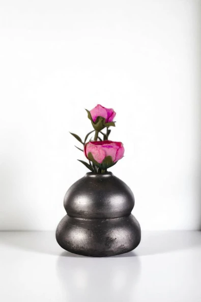 Vazo Küçük Vazo Masa Üstü Vazo Ev Dekorasyon Vazo Altın Eskitme Renk Model 65 - Resim 7