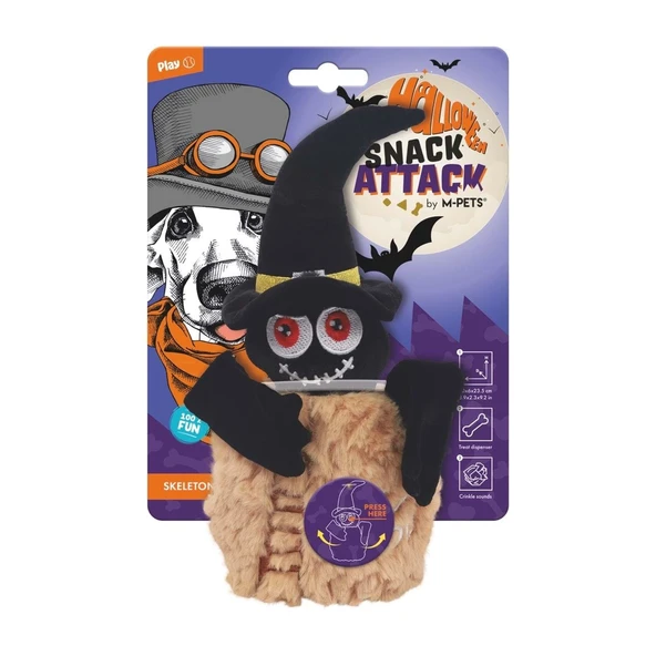 M-Pets Halloween Skeleton Snack Attack Köpek Oyuncağı ürün görseli