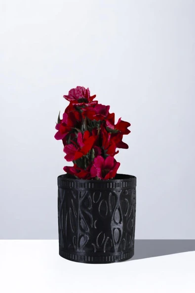 Vazo Küçük Vazo Masa Üstü Vazo Ev Dekorasyon Vazo Siyah Renk Model 76 ürün görseli 1