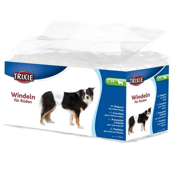 Trixie Erkek Köpek Çiş Külodu ve Pedi S-M 30-46cm 12Adet ürün görseli