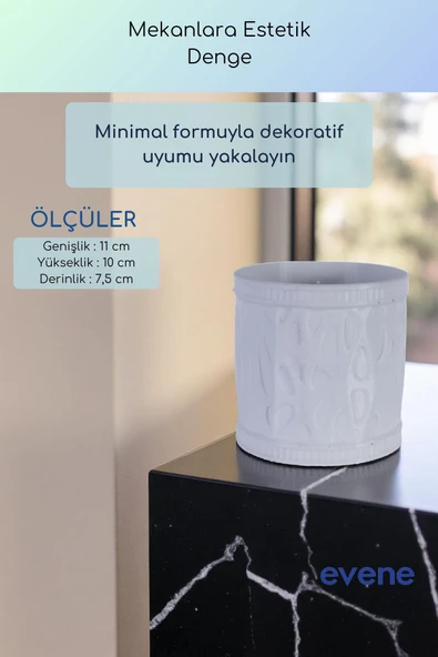 Vazo Küçük Vazo Masa Üstü Vazo Ev Dekorasyon Vazo Siyah Renk Model 76 - Resim 9