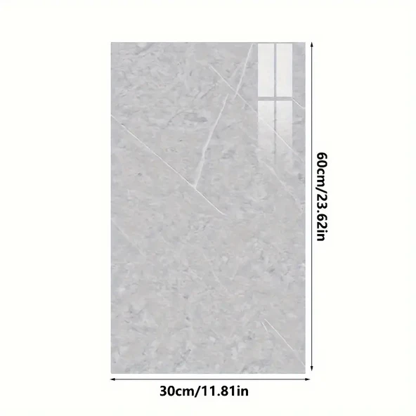 Gri Mermer Desenli Alüminyum Plastik Duvar Sticker - Resim 2