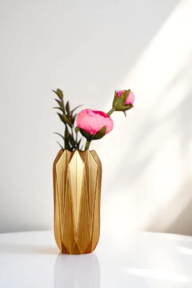 Vazo Küçük Vazo Masa Üstü Vazo Ev Dekorasyon Vazo Beyaz Renk Model 58 - Resim 7