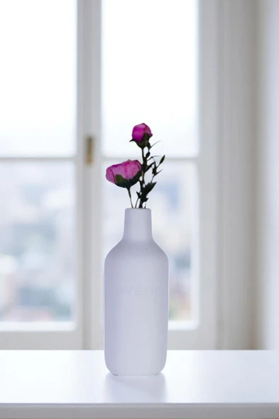 Vazo Küçük Vazo Masa Üstü Vazo Ev Dekorasyon Vazo Siyah Renk Model 71 - Resim 7