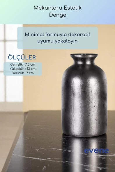 Vazo Küçük Vazo Masa Üstü Vazo Ev Dekorasyon Vazo Beyaz Renk Model 67 - Resim 9