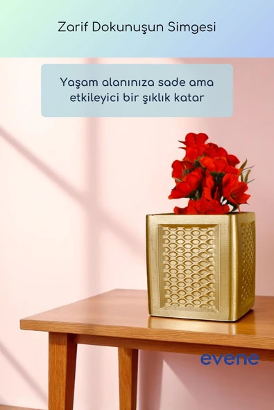 Vazo Küçük Vazo Masa Üstü Vazo Ev Dekorasyon Vazo Beyaz Renk Model 86 - Resim 8