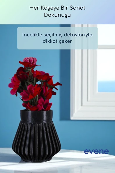 Vazo Küçük Vazo Masa Üstü Vazo Ev Dekorasyon Vazo Altın Renk Model 83 - Resim 10