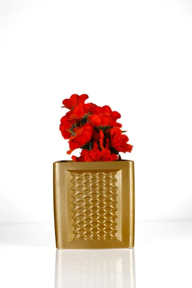 Vazo Küçük Vazo Masa Üstü Vazo Ev Dekorasyon Vazo Beyaz Renk Model 86 - Resim 7