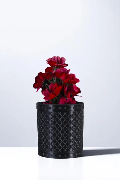 Vazo Küçük Vazo Masa Üstü Vazo Ev Dekorasyon Vazo Siyah Renk Model 90 ürün görseli 1