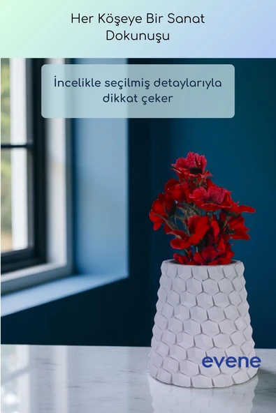 Vazo Küçük Vazo Masa Üstü Vazo Ev Dekorasyon Vazo Siyah Renk Model 84 - Resim 10