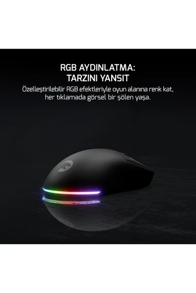 Gamepower Fenix 24.000DPI Triple Mode (Kablolu/bluetooth/2.4g) Siyah Gaming Mouse - Resim 7