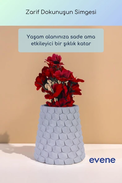 Vazo Küçük Vazo Masa Üstü Vazo Ev Dekorasyon Vazo Siyah Renk Model 84 - Resim 8