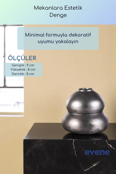 Vazo Küçük Vazo Masa Üstü Vazo Ev Dekorasyon Vazo Altın Eskitme Renk Model 65 - Resim 9