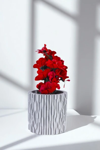 Vazo Küçük Vazo Masa Üstü Vazo Ev Dekorasyon Vazo Beyaz Renk Model 78 ürün görseli 1