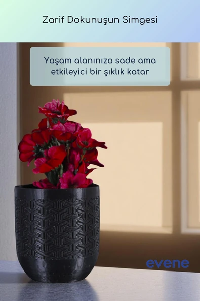 Vazo Küçük Vazo Masa Üstü Vazo Ev Dekorasyon Vazo Beyaz Renk Model 77 - Resim 8