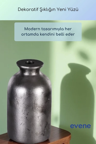 Vazo Küçük Vazo Masa Üstü Vazo Ev Dekorasyon Vazo Beyaz Renk Model 67 - Resim 11