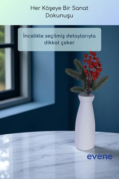 Vazo Küçük Vazo Masa Üstü Vazo Ev Dekorasyon Vazo Siyah Renk Model 74 - Resim 10