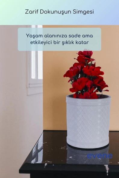 Vazo Küçük Vazo Masa Üstü Vazo Ev Dekorasyon Vazo Siyah Renk Model 90 - Resim 8