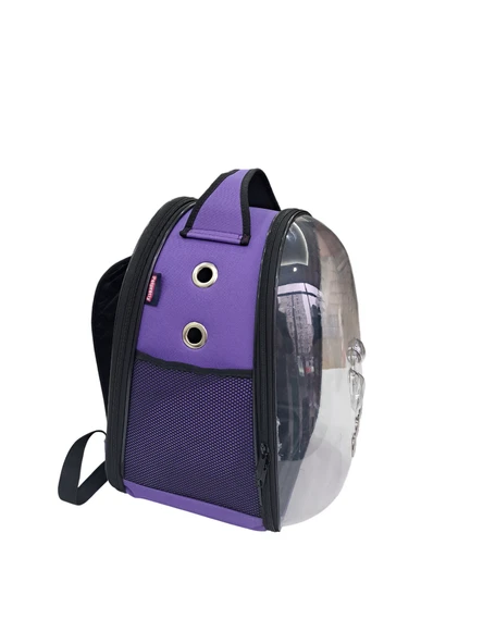 Pet Pretty Eco Astronot Kedi Taşıma Çantası Mor - Resim 2