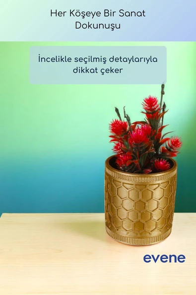 Vazo Küçük Vazo Masa Üstü Vazo Ev Dekorasyon Vazo Beyaz Renk Model 81 - Resim 10