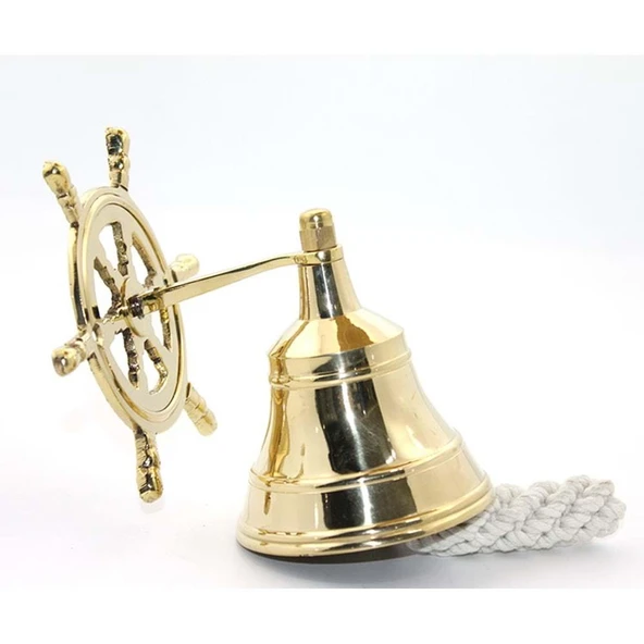 Pirinç Duvara Asmalı Dümenli Çan ürün görseli 1