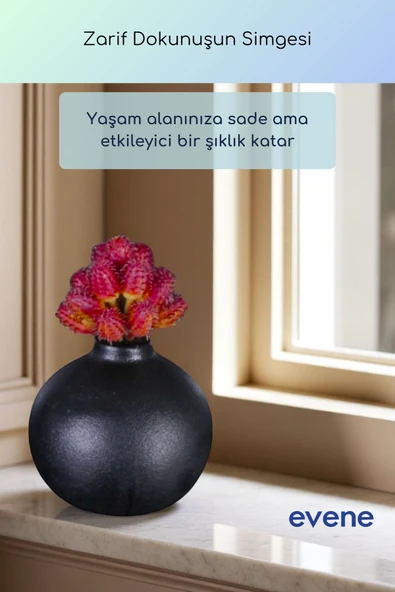 Vazo Küçük Vazo Masa Üstü Vazo Ev Dekorasyon Vazo Altın Renk Model 66 - Resim 8