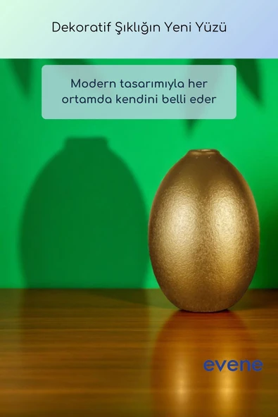 Vazo Küçük Vazo Masa Üstü Vazo Ev Dekorasyon Vazo Altın Renk Model 70 - Resim 5