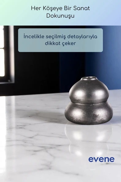 Vazo Küçük Vazo Masa Üstü Vazo Ev Dekorasyon Vazo Altın Eskitme Renk Model 65 - Resim 10