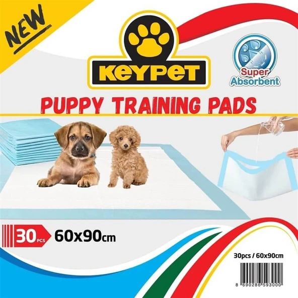 Keypet Köpek Çiş Eğitim Pedi 60x90 cm 30 adet ürün görseli