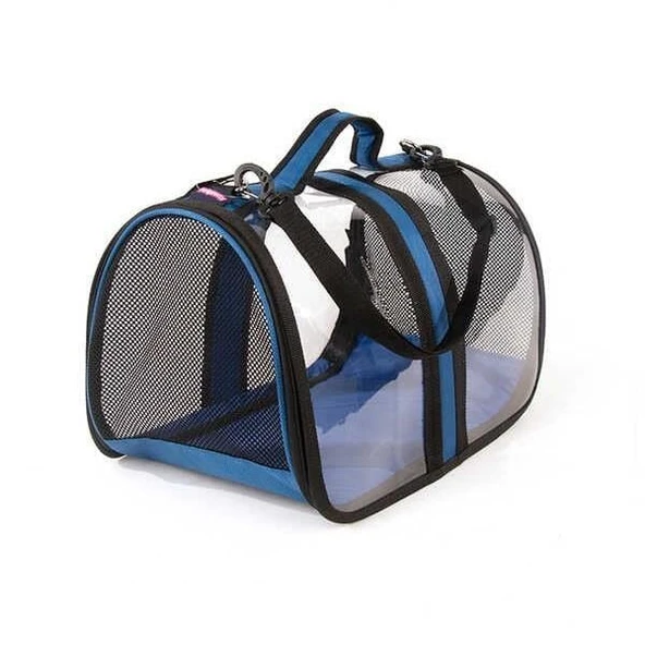 Bacco Milano Şeffaf Kedi Ve Köpek Çantası Mavi ürün görseli