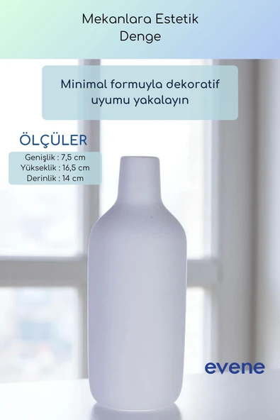 Vazo Küçük Vazo Masa Üstü Vazo Ev Dekorasyon Vazo Siyah Renk Model 71 - Resim 9