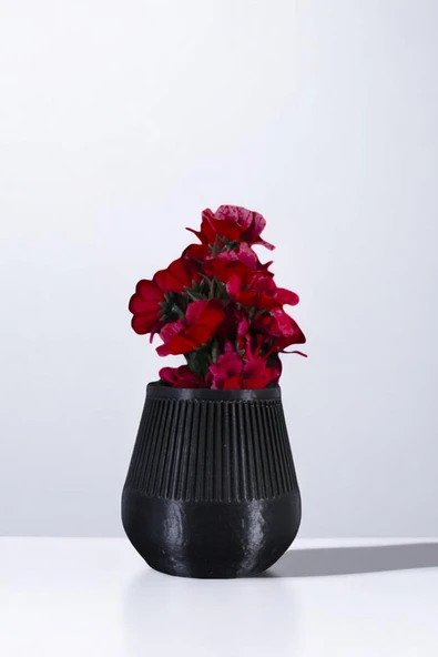 Vazo Küçük Vazo Masa Üstü Vazo Ev Dekorasyon Vazo Beyaz Renk Model 88 - Resim 7