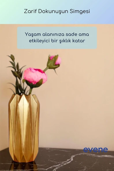 Vazo Küçük Vazo Masa Üstü Vazo Ev Dekorasyon Vazo Beyaz Renk Model 58 - Resim 8