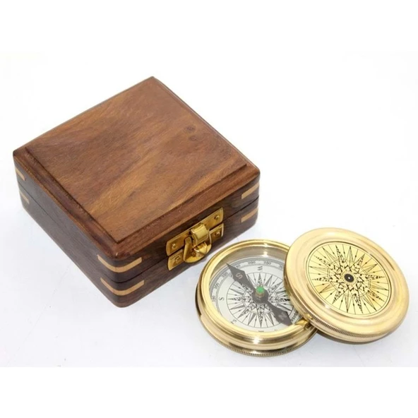 Ahşap Kutulu Pusula - Resim 2