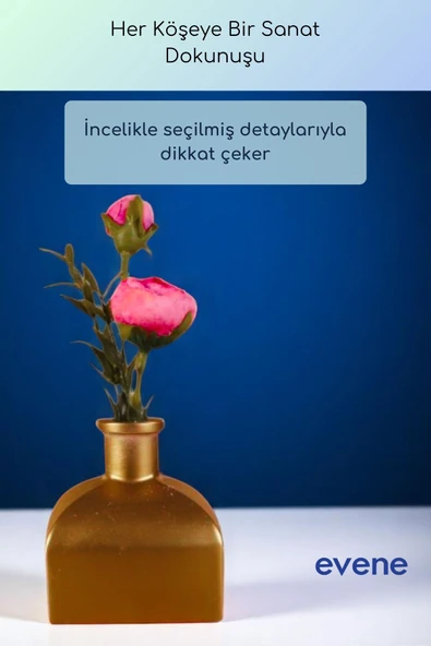 Vazo Küçük Vazo Masa Üstü Vazo Ev Dekorasyon Vazo Siyah Renk Model 62 - Resim 10