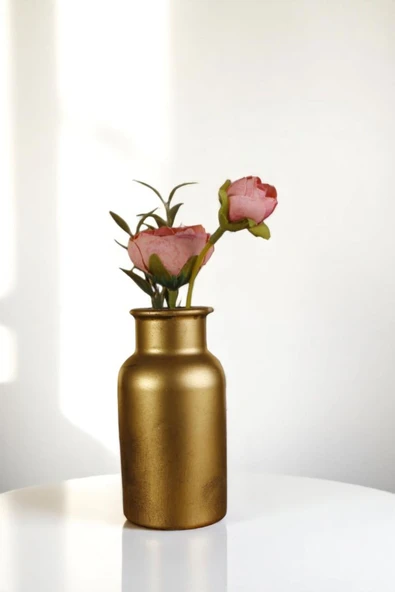 Vazo Küçük Vazo Masa Üstü Vazo Ev Dekorasyon Vazo Beyaz Renk Model 57 - Resim 7