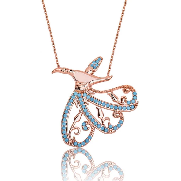 925 Ayar Gümüş Semazen Kadın Gümüş Kolye ürün görseli 1