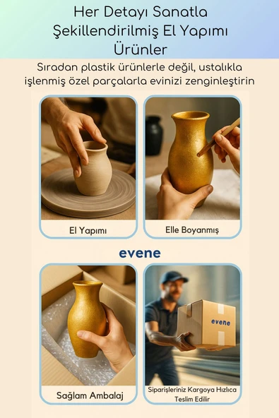 Vazo Küçük Vazo Masa Üstü Vazo Ev Dekorasyon Vazo Siyah Renk Model 62 - Resim 12