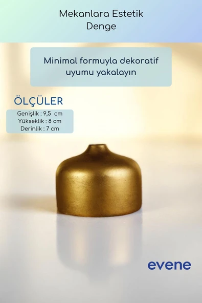 Vazo Küçük Vazo Masa Üstü Vazo Ev Dekorasyon Vazo Altın Eskitme Renk Model 63 - Resim 9