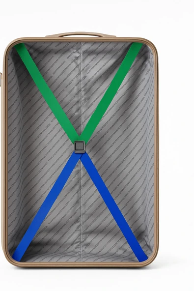 UNİSEX KABİN BOY VALİZ 14BNT8001-03-BEJ - Resim 3