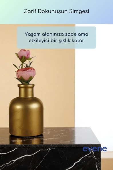 Vazo Küçük Vazo Masa Üstü Vazo Ev Dekorasyon Vazo Siyah Renk Model 56 - Resim 8