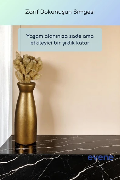 Vazo Küçük Vazo Masa Üstü Vazo Ev Dekorasyon Vazo Altın Eskitme Renk Model 74 - Resim 2